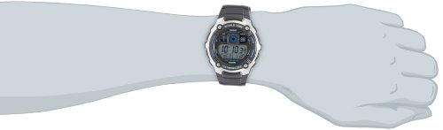 CASIO Collection AE-2000W-1AVEF - Reloj de caballero de cuarzo, correa de resina color negro (con cronómetro, alarma, luz) - Imagen 7