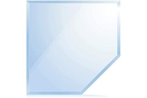 ‎BIJON BIJON Funkenschutz-Platte mit Facettenschliff, Glasplatte Kaminofen, Kaminschutz mit ESG Sicherheitsglas, Kamin Glasplatte, Fünfeck 110 x 110 x 65 cm, 8mm