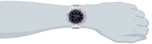 Seiko Men's SSC141 Stainless Steel Solar Watch with Blue Dial