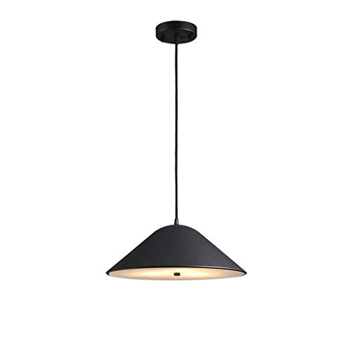 FuweiEncore Nordic Restaurant Bar of Aluminum Pendant Luminaires Post-Modern, Creative Side of The Bed Space Vehicle Aluminum Single Head Led Industry (Color: Black) (Color : Black)