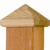 Pfostenkappe / Pfostenabdeckung Flach holz zur Dekoration und Schütz