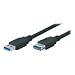Produktbild Tecline 5.0 m USB A 5 m USB A USB A schwarz USB-Kabel – USB-Kabel (5 m, 3.0 (3.1 Gen 1), USB A, USB A, männlich/weiblich, schwarz)