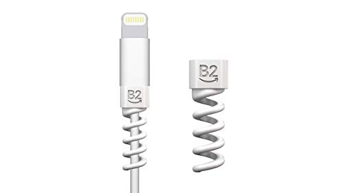 Cissbury B2 Smile Charger Cable Saver, 2 Pezzi, UK B2 Partner Seller, Protezione per Cuffie per MacBook e iPhone, Micro USB