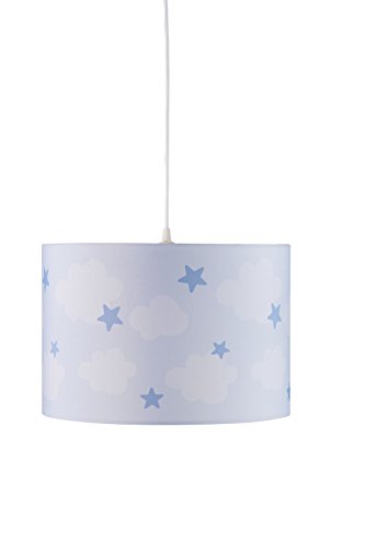 Preisvergleich Produktbild erdbeerwoody - Kids Concept- Deckenlampe STAR WOLKE Kinderlampe Kinderzimmer Sterne, Ø30x20cm, Hellblau