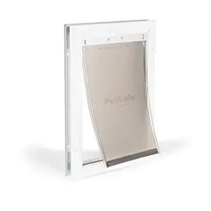 Petsafe Pet Door Medium Pets To 40 Lbs. 8-1/8 In. X 11-3/4 In. White Enamel Aluminum