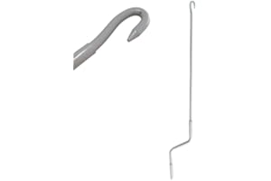 TENDAGGIMANIA Manivelle de Store banne avec Crochet Couleur Gris - Mesure 150 CM- Manivelle pour Store Roulant et Auvents en Fer Laqué