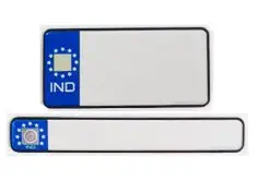 Movell bike ind number plates color_blue blank