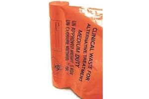 50 x HPC Clinical Waste Bags, Medium Duty, Orange - Ref: AT50/CWMD2