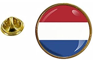 Akachafactory - Spilla con bandiera Paese Bassi Olanda olandese, rotonda