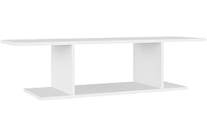 vidaXL Mueble de Pared para TV Soporte Mobiliario Aparador Armario Estante Salón Sala de Estar Dormitorio Decoración Blanco 103x30x26,5 cm