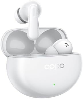 OPPO Enco Air4 Pro Auricolari True Wireless,44h di Autonomia, Driver in Titanio da 12.4mm, Bluetooth 5.4,Controlli Touch, Cancellazione del rumore AI,Android e iOS, IP55, [Versione Italiana],Bianco