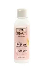 INTRODUCING FIRST TIME IN INDIA Bombeaut Pure Rice Protein Shampoo| Enriched with Vitamin E, C & B| Hair fall control | Anti-Dandruff | Hair Growth| Paraben & Gluten Free| Cruelty Free| Vegan| Upto 32% Increase in Hair Volume | For Men & Women ? 200ml