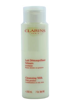 Clarins Cleansing Milk With Gentian / Lait Demaquillant Velours - Combination to Oily skin - 200ml