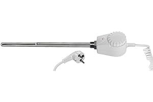 Résistance électrique – chauffe eau – blanc - pour radiateur de salle de bains 300W 230V avec thermostat 1/2''