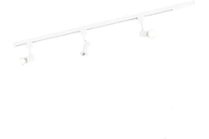 QAZQA Moderno Sistema de carril monofásico blanco 3 focos - JEANY Aluminio/Acero Alargada Adecuado para LED Max. 3 x 50 Watt