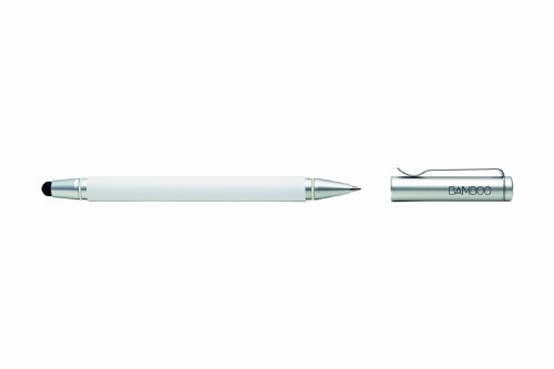 Wacom Bamboo Stylus duo CS-150W Eingabestift (für iPad, Smartphones & Tablet-PCs Kugelschreiber, Stiftspitze austauschbar) weiß - 3