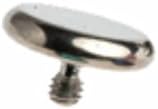 eeddoo® Titanium - Dermal Anchor Flat-Disc - 1,2 mm (Piercing Top Surface Implantat Micrormal Skinanchor silver)