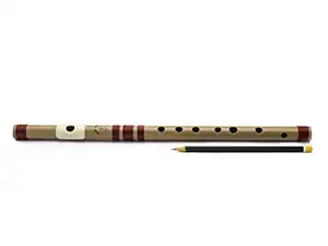 Radhe Flutes PVC Fiber F Natural Bansuri Middle Octave Right Handed