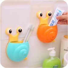 BUCKLE UP Snail Shape Toothbrush Holder - Assorted