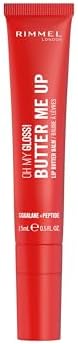 Rimmel London Oh My Gloss Butter Me Up Lip Butter Balm, Balsamo labbra idratante, Balsamo labbra colorato, Cura delle labbra, Idratazione, Nutriente, Squalano, 15 ml, 004 Red Velvet