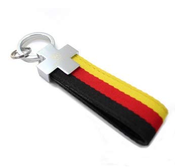Preisvergleich Produktbild COMERCIO UNIVERSAL Schlüsselanhänger Deutschland-Flagge Germany bestickter Stoff