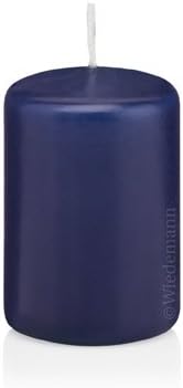 Pillar Candles dark blue 80 x 40 mm, 24 candles, unscented dipped candels