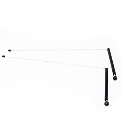 Baguettes de radiesthésie/sourcier de 32 cm de longueur avec poignées de 12 cm.