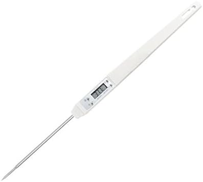 LDFN Electronic Probe Food Thermometer Kitchen Measuring Water Temperature BBQ Thermometer,White-20.8cm