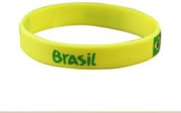 SSG 2014 World Cup Brazil Yellow Olympics Flag Summer Wristband Wrist Band Bracelet