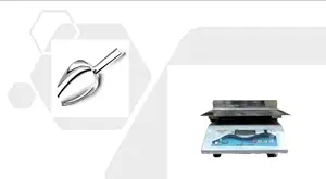 Aviary 30Kg x 2g L-Type Pan Digital Retail Counter Weighing Machine Pan Size L X W (37.5 X 25.5 inches) with Double Display (Metal) with Stainless Steel Scoop