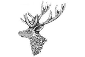 EMBLEMS GIFTS Délicatement fait à la main en forme de tête de cerf en étain massif dans le Badge à Pin's