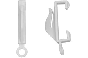 fiXte® 40 Curtain Track Glider Hooks With Sturdy Grip Fit Integra Decorail Rail Clip On Easily