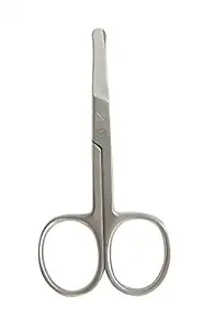 BARE ESSENTIALS Nasal Safety Scissors, Stainless steel, 1 Count (Pack of 1)
