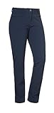 Elastisches Material Schöffel Pants Yongin, Outdoor, strapazierfähige Wanderhose für Frauen, Wasserabweisende Damen Hose mit sportlichem Schnitt Lang, Navy Blazer, 38