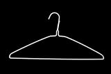 500 Weiss Weiss Draht-Kleiderbügel , Weiss Draht-Stärke: ca. 2,3 mm -PLAIN