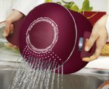 Preisvergleich Produktbild Bioceramix PastaSi Kochtopf mit patentiertem Siebdeckel bordeaux