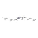 Die Deckenlampe kann nach Belieben verstellt werden, da die Leuchte durch Gelenke dreh- und schwenkbar ist. Ein Blickfang in Wohnzimmer, Flur, Schlafzimmer und anderen Wohnräumen.