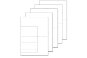 Hunkydory Crafts Fancy Shaped Card Blanks - A5 Side Stepper - Set of 5