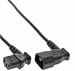 Produktbild InLine 16630A Netzkabel Kaltgeräteverlängerung, C13 auf C14, 90 Grad abgewinkelt, 3m schwarz