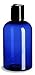Produktbild 8 oz Cobalt Blue PET Plastic Boston Bottle with Black Disc Lid 6 pk by Bottles N Bags