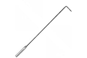 WMLBK Brasero en acier de 33 cm de long, tisonnier, barbecue, cheminée de camping, tisonnier, cheminée