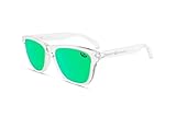ENVÍO EXPRESS EN 24 HORAS Gafas de sol MOSCA NEGRA ® modelo ALPHA TRANSPARENT Green- Polarizadas - Gafas hombre mujer efecto espejo verde