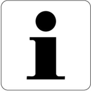 Preisvergleich Produktbild Aufkleber Piktogramm Information 16 x 16cm Folie