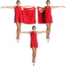 Kanguru Smartowel Rot , Saunatuch Strandtuch zum anziehen, in 3 Größen (S (75x142cm)) - 2