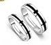 Accessorisingg Valentines Gift 925 Silver Plated Black Enamel Cross Couple Ring (Adjustable Size) For Unisex [RG060] RS.600.00