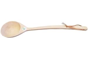 ‎SUDOREWELL SudoreWell® Sauna Schöpfkelle Saunakelle aus Weichholz 50 cm mit Lederschlaufe