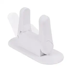 KitschKitsch 2pcs Baby Infant Child Proofing Safety Door Handle Locks Latches Suitable for Pull Type Handle Mortisse for Balcony Kitchen Room Doors (White)