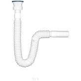 Orret Home Y&uuml;ksek Kaliteli &Ccedil;elik S&uuml;zge&ccedil;li Lavabo Gider Hortumu,Pratik K&ouml;r&uuml;kl&uuml; Sifon,Uzun Eviye Gider Borusu (150Cm)