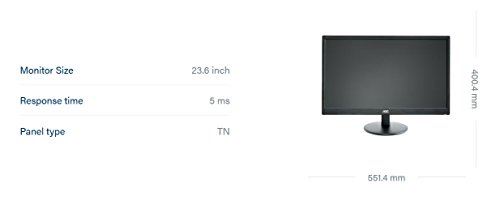 AOC E970SWN LED display - Monitor  46 99 cm  18 5   5 ms  200 cd m    Negro  Kensington  100 x 100 mm 
