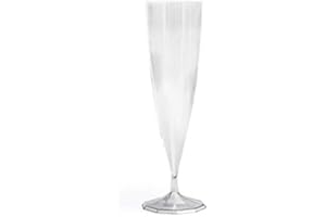 Adiserve 50 Flutes Champagne en Plastique Réutilisable, Verres à Champagne 130 ml (Transparent)